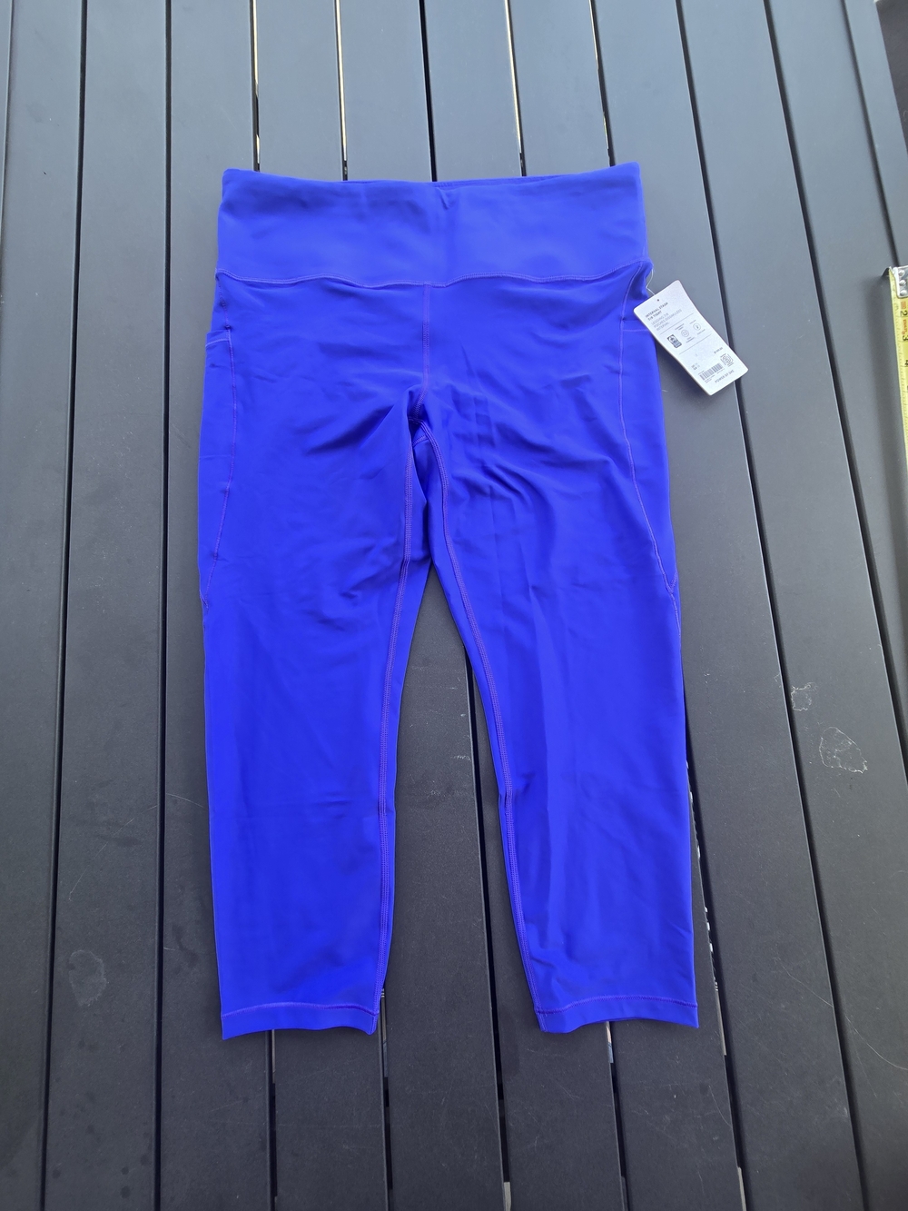 Athleta Interval Stash High Rise 7/8 Legging Sz 1x blue